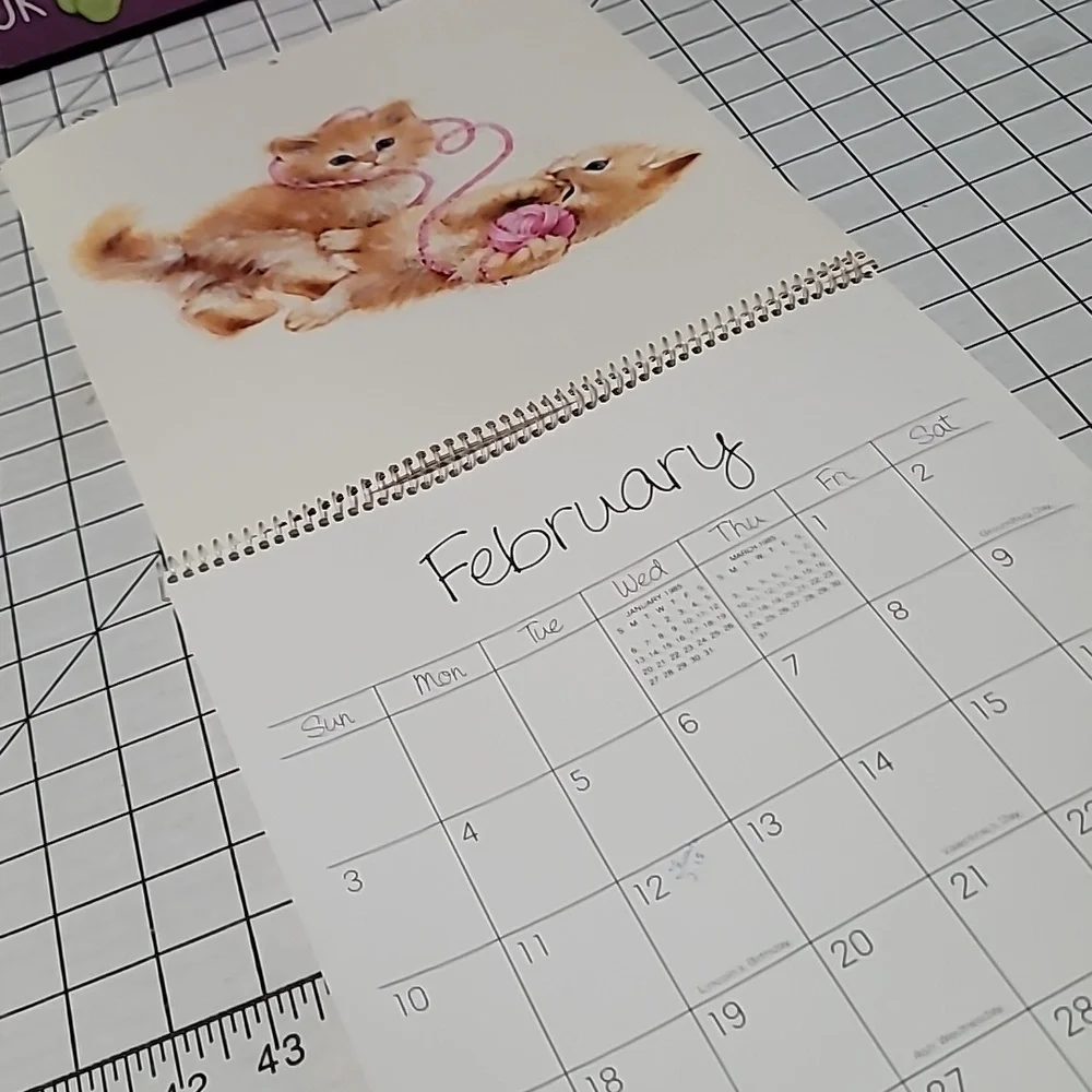 1985 Cozy Kittens Calendar, American Greetings - Vintage‎